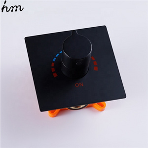 Bathroom Latest Design Hot Cold Two Functions Shower Switch Black Concealed Brass Shower Mixer Water Valve