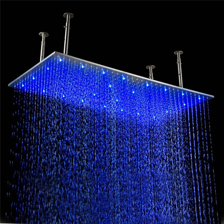 Made In China Bathroom Fittings 50*100cm Ceiling Rain Shower Head With LED Light