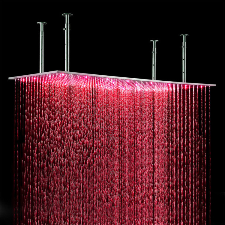 Made In China Bathroom Fittings 50*100cm Ceiling Rain Shower Head With LED Light