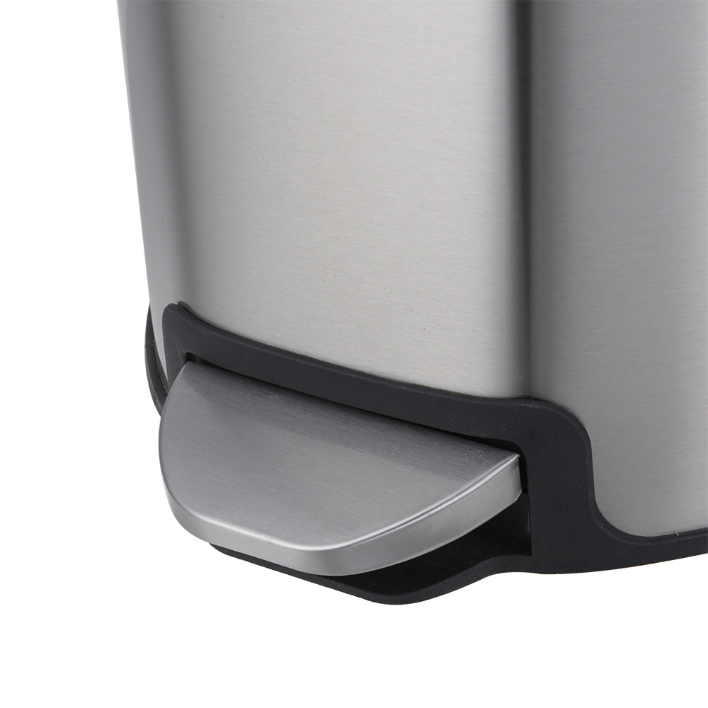 13 gallon stainless steel kitchen trash can with soft closing