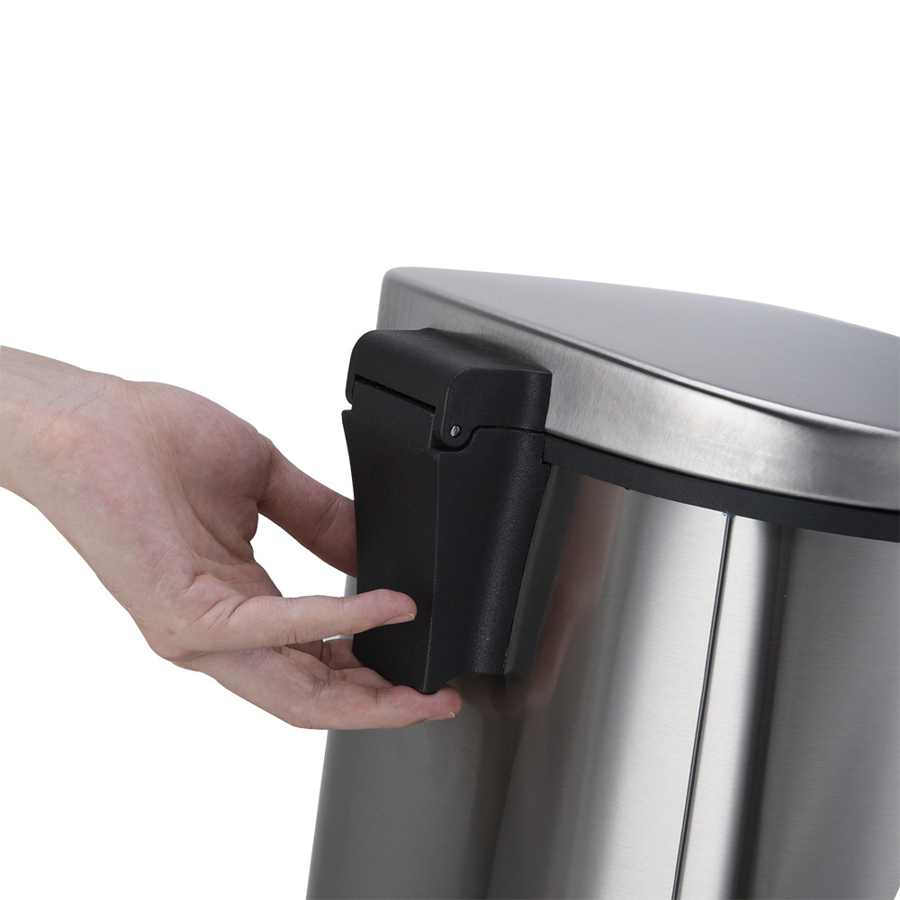 13 gallon stainless steel kitchen trash can with soft closing