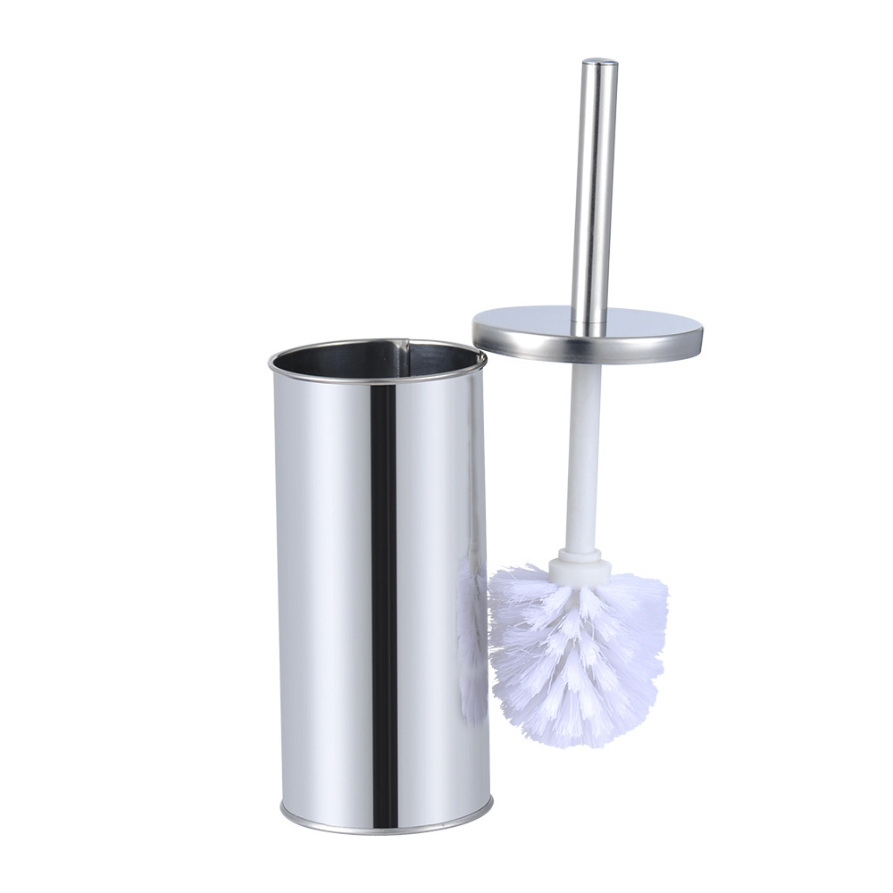 5 liter stainless steel classic trash can with toilet brush set holder