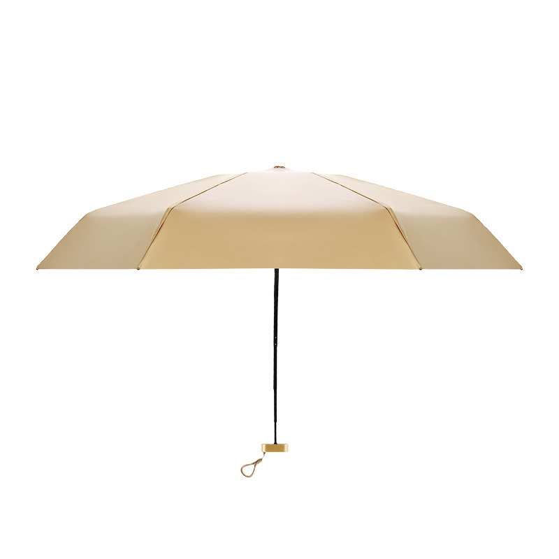 Hot sales Portable Folded Ultralow-light 6 Folding Umbrella Sunscreen Mini Pocket Umbrella