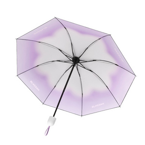 High Beauty Sun Protection Manual Umbrella Luxury UPF50+8K Rainy Umbrella Manual UV Protection Umbrella