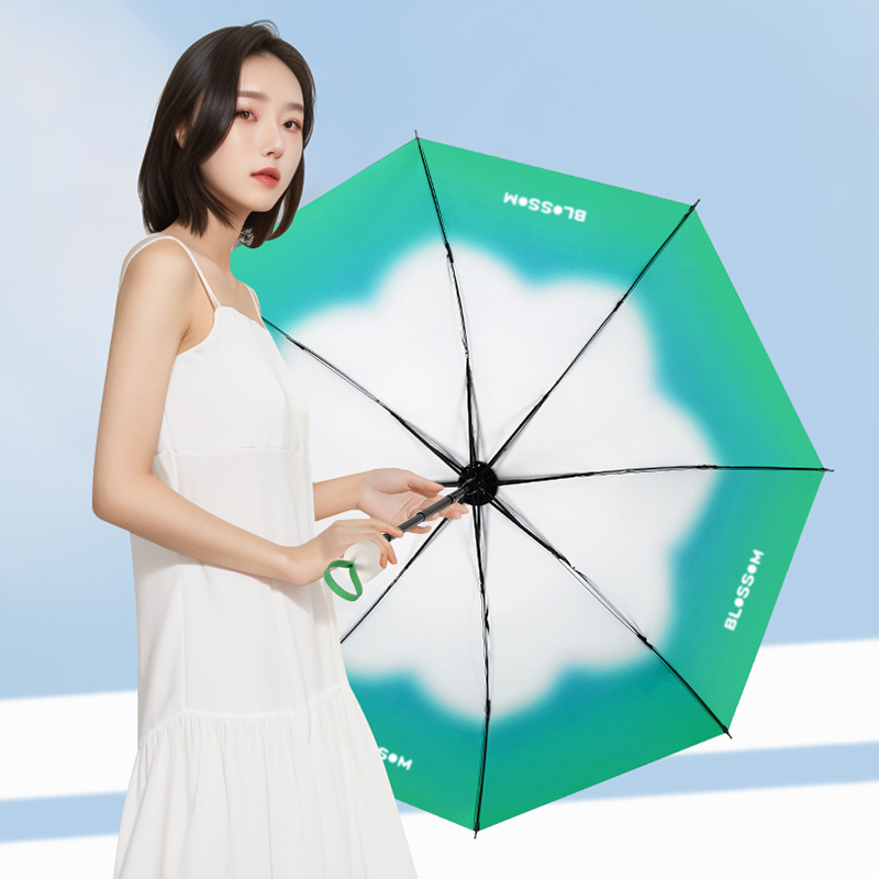 High Beauty Sun Protection Manual Umbrella Luxury UPF50+8K Rainy Umbrella Manual UV Protection Umbrella