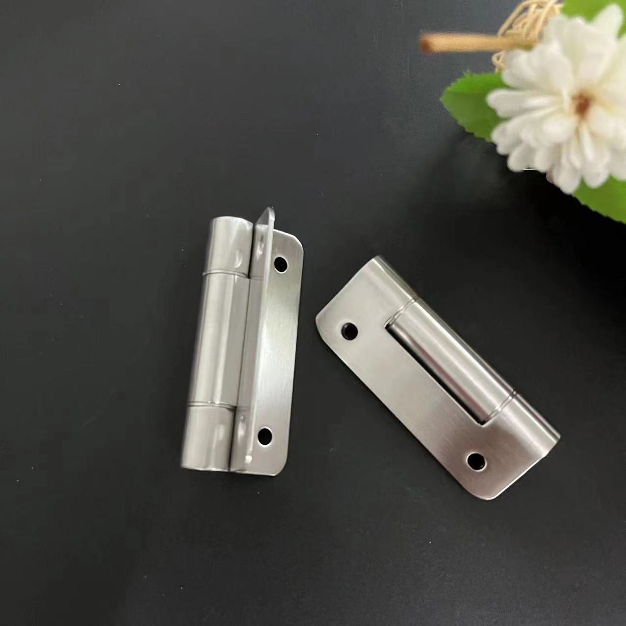 Hardware Accessory Stainless Steel Round Corner Spring Wooden Door Hinge Flush Hinge