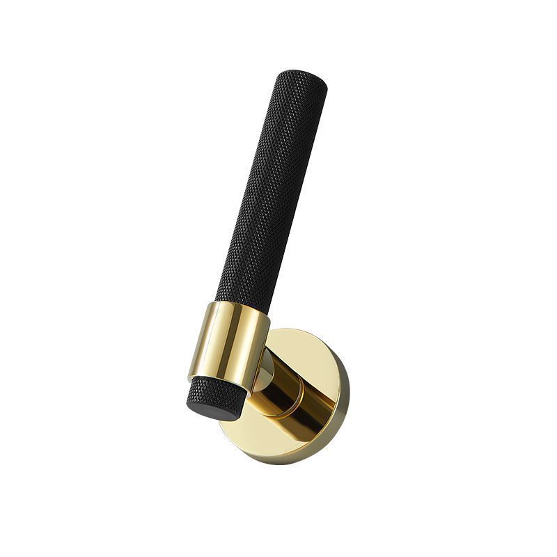 New Arrivals Interior Door Handle Luxury Round Matt Black Door Knurled Door Lever Handle for Bedroom