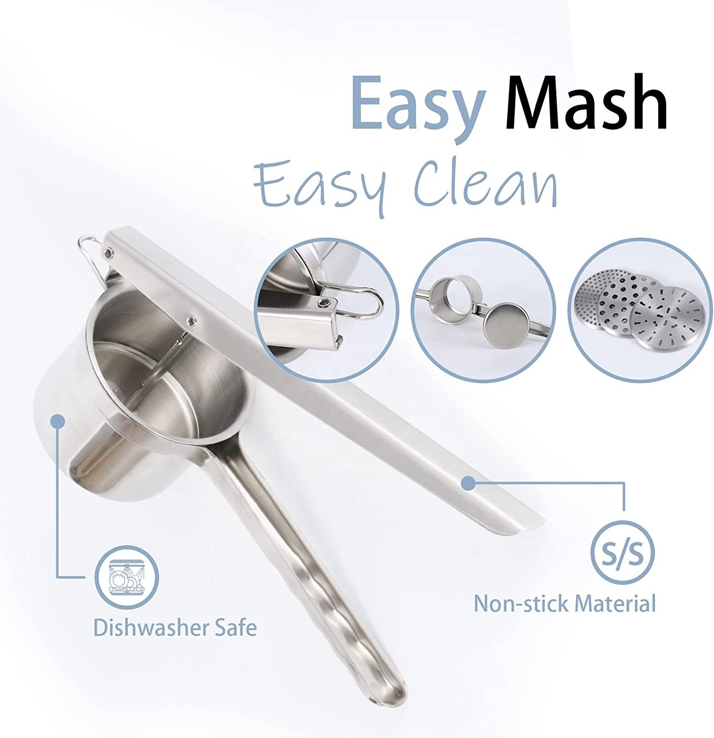 Stainless Steel Potato Ricer for Mashed Potatoes Kitchen Tool Food Ricer