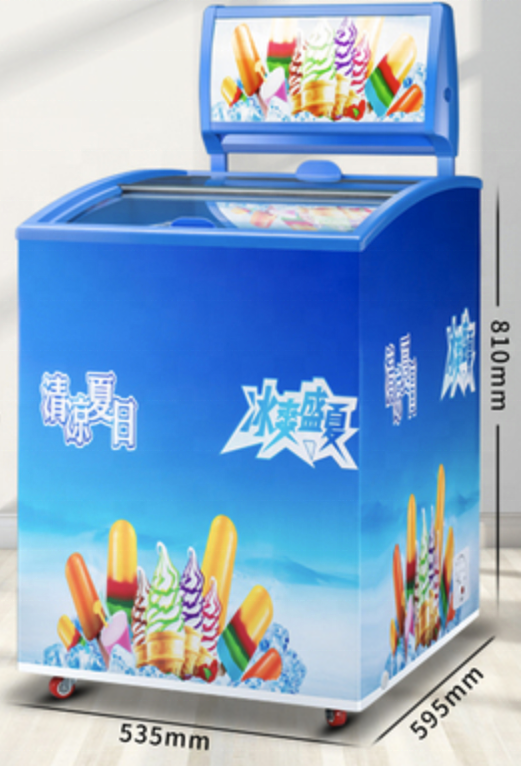 popsicle/gelato ice cream machine mini display freezer  food display cabinet  popsicle display ice cream shop for sale