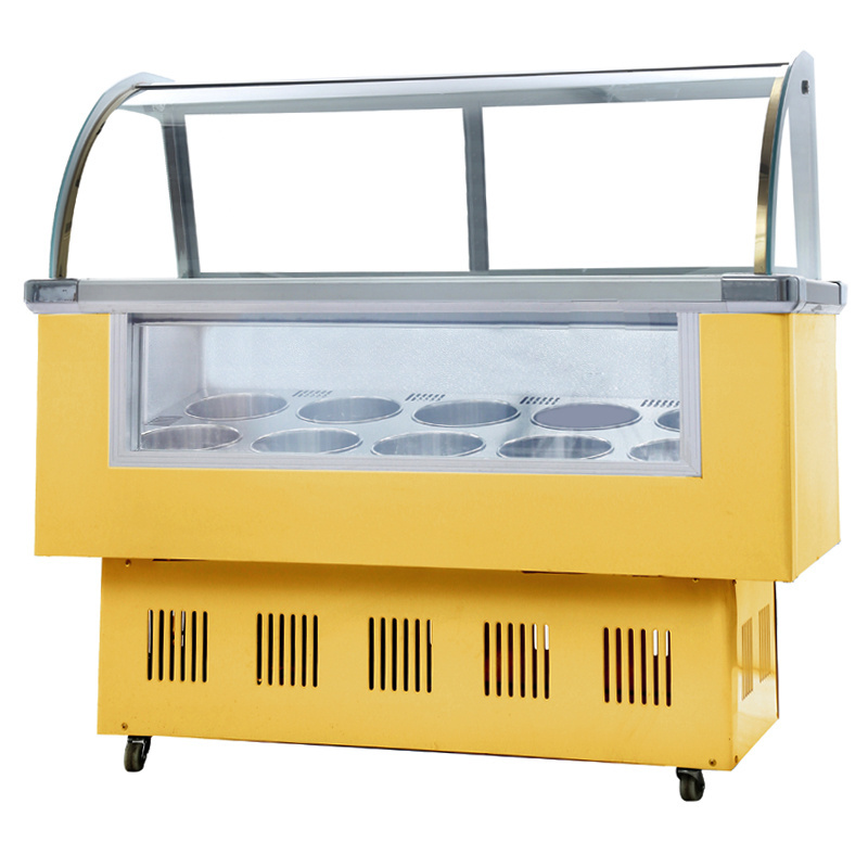 1.4BDQ display freezer glass door commercial countertop ice cream display fridge freezer top manufacturer