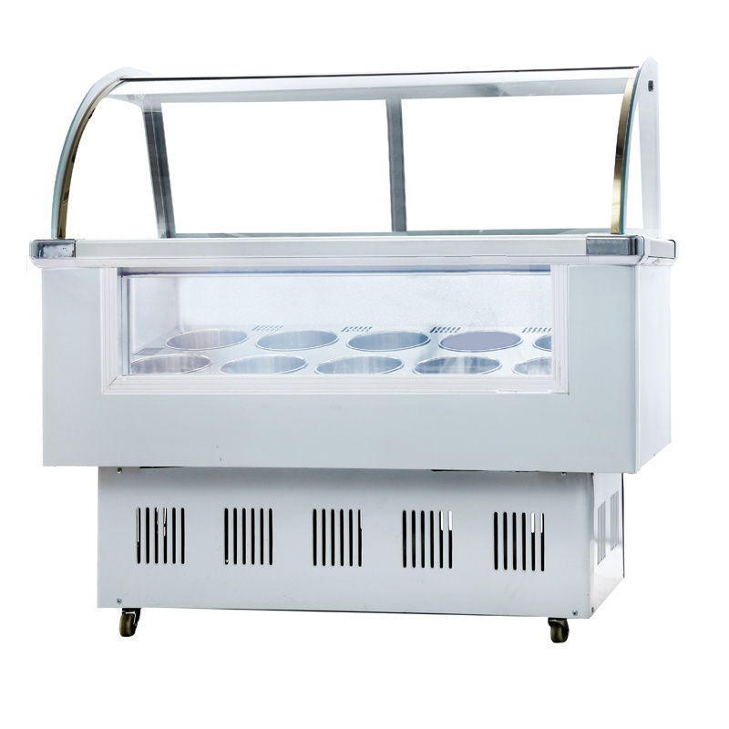 1.4BDQ display freezer glass door commercial countertop ice cream display fridge freezer top manufacturer