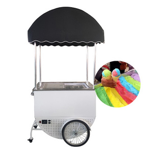 Freezer Push Cart Ice Cream Bike With Display Freezer High Standard Ice Cream Push Bike Food Cart