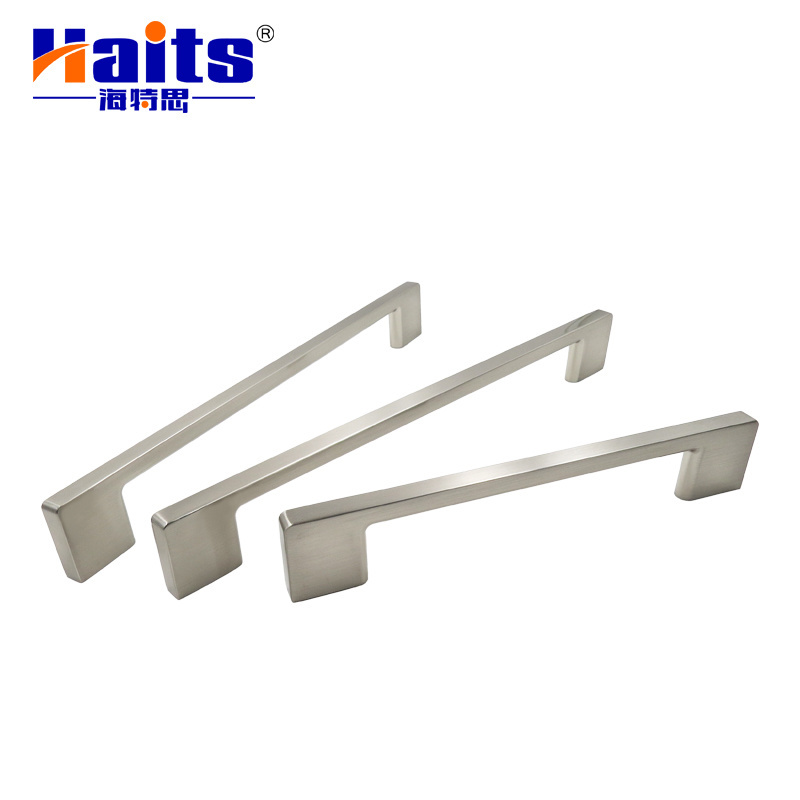 Satin Nickel Cabinet Pull Handle Zinc Alloy Handle For Furniture Bathroom Cabinet Handle