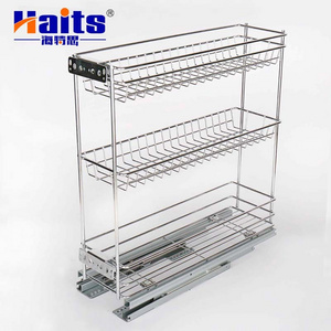 Kitchen Storage Basket Sliding Cabinet Basket Organizer Pull Out Basket For Kitchenware Cabinet