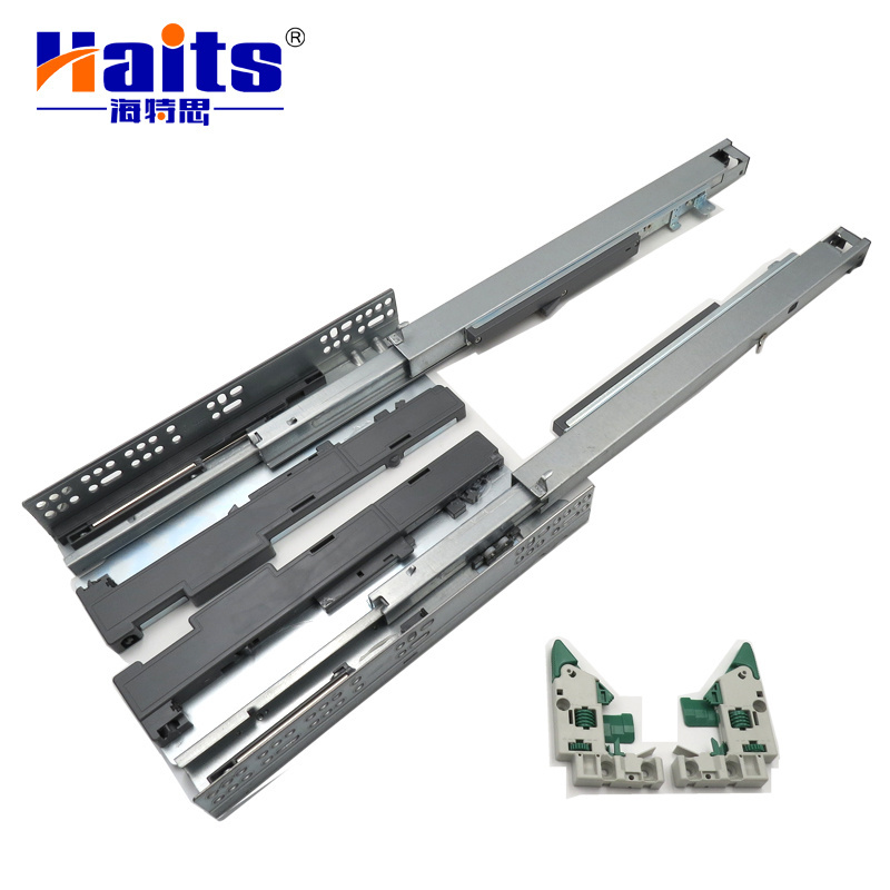 Undermount Drawer Slides Heavy Duty Telescopic Channel Blue Zinc Shock Absorber For Drawer Slide