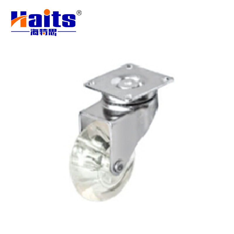 Locking Heavy duty furniture transparent rubber caster and wheel