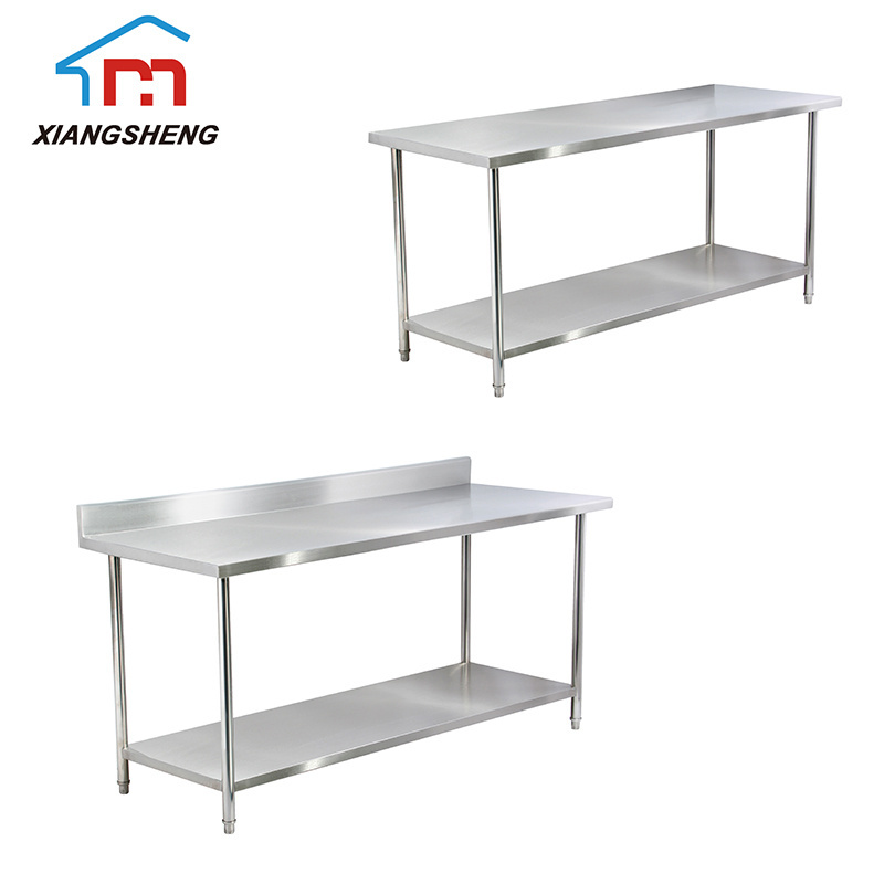 Premium quality stainless steel commercial kitchen industrial work table