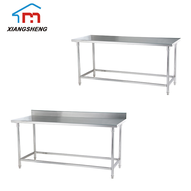 Premium quality stainless steel commercial kitchen industrial work table