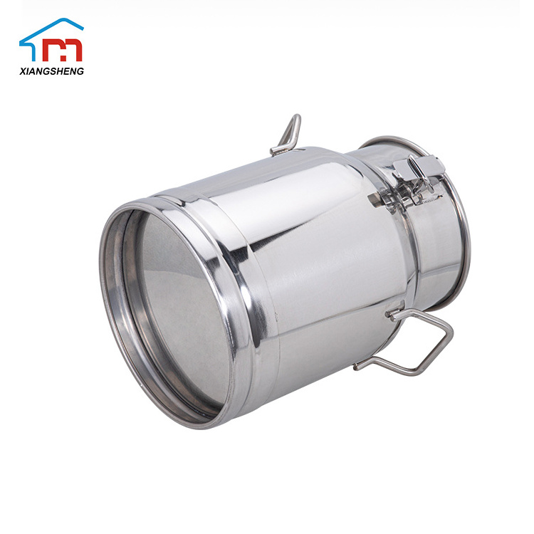 Top standard stainless steel milk bucket Cow Goat Milking Machine Storage Kitchen Rice Cereal Grain Coffee Bean flour Container