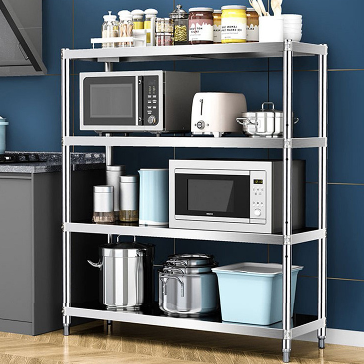 Kitchen stainless steel high grade durable kitchen storage rack corner shelf