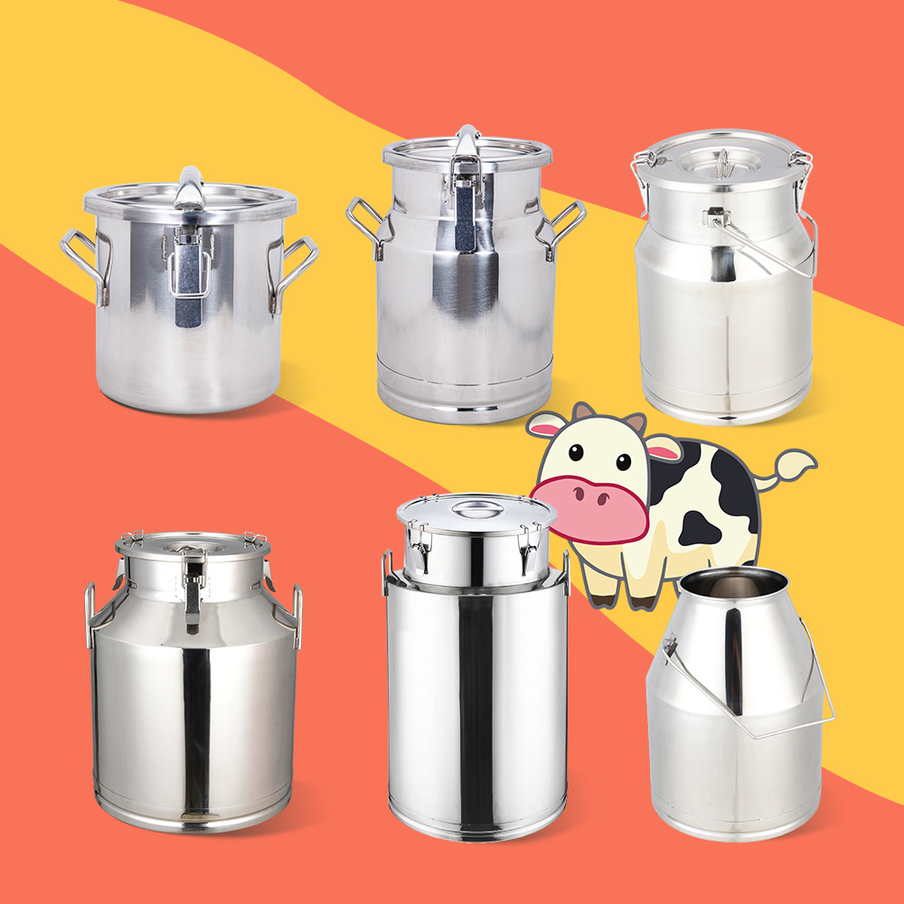 Factory supply 15L-61L stainless steel milk container keg milk pail barrel shipping can milk bucket with lid