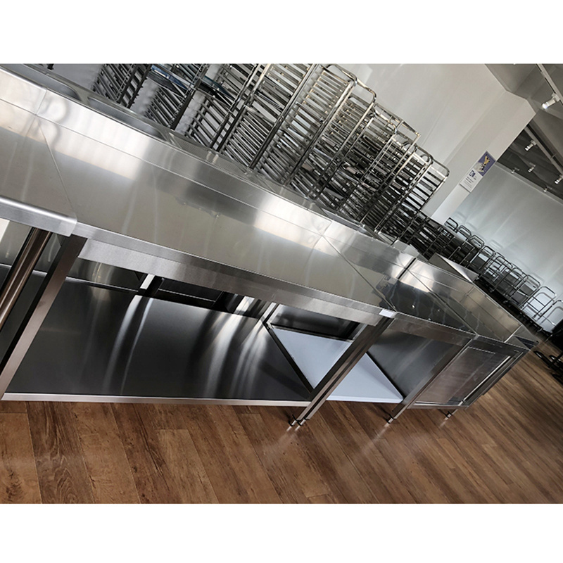 Premium quality stainless steel commercial kitchen industrial work table