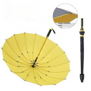 Promotional Custom Logo Branded Golf Umbrella Wind-Proof Automatic Large Pongee Straight Design Adult Size Camping Outdoor Use