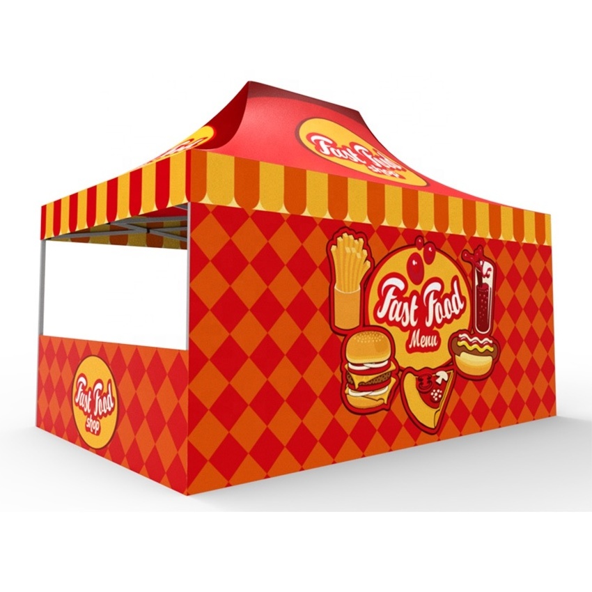 Custom Printed 3x6 Ez up Folding Pop up Canopy Tent Trade Show Advertising Gazebo Roof Top for Sale