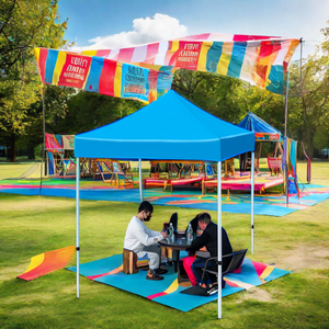 Advertising Logo Outdoor Steel 6x6 Canopy Tent Exhibition Event Marquee Gazebos Canopy Pop Up Custom Printed Tents