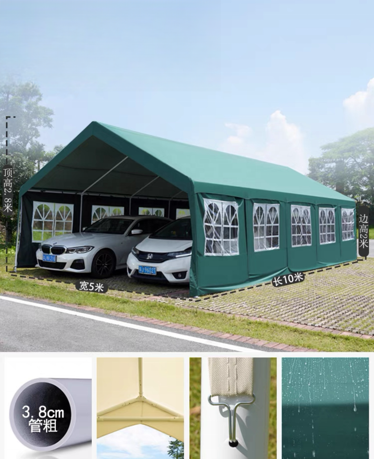 5x6 Outdo or Aluminium Budget Lite Frame Canopy Tent Custom Print Promotional Logo Folding Commercial Gazebo for Trade Shows