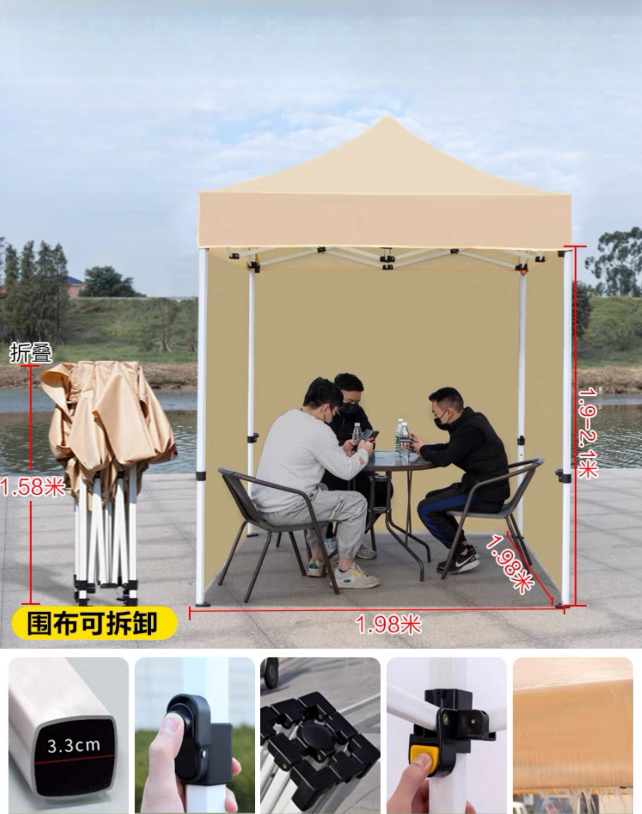 Custom Printed Pop up Event Tent Aluminum Frame Fabric Side Wall and Polyester Cover aluminium waterproof Exhibition tents