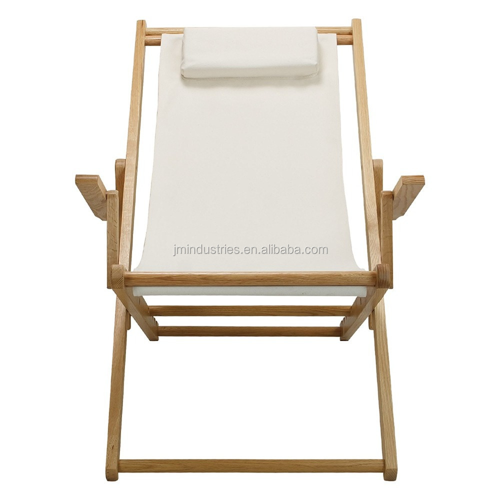 Adjustable Wood Foldable Deck Beach Chair