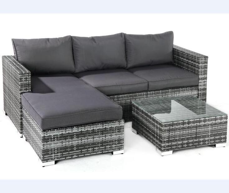 3-Piece Patio Outdoor Rattan Sofa Lounge Furniture Set