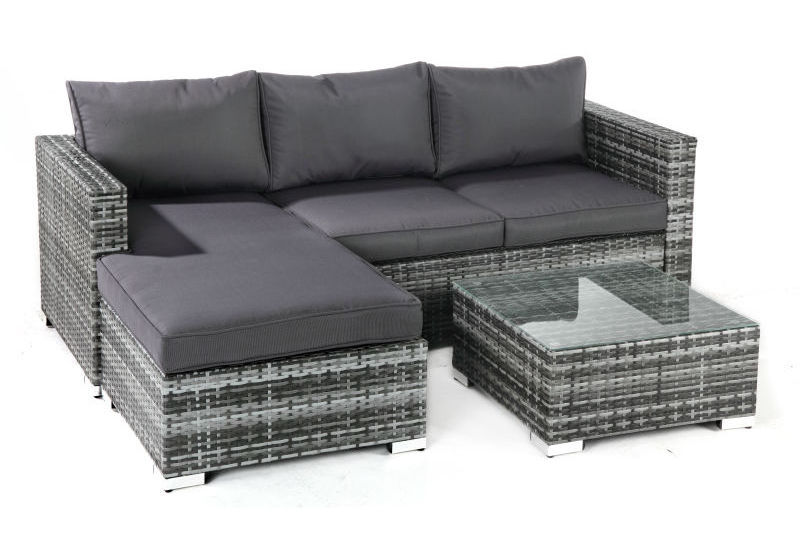 3-Piece Patio Outdoor Rattan Sofa Lounge Furniture Set