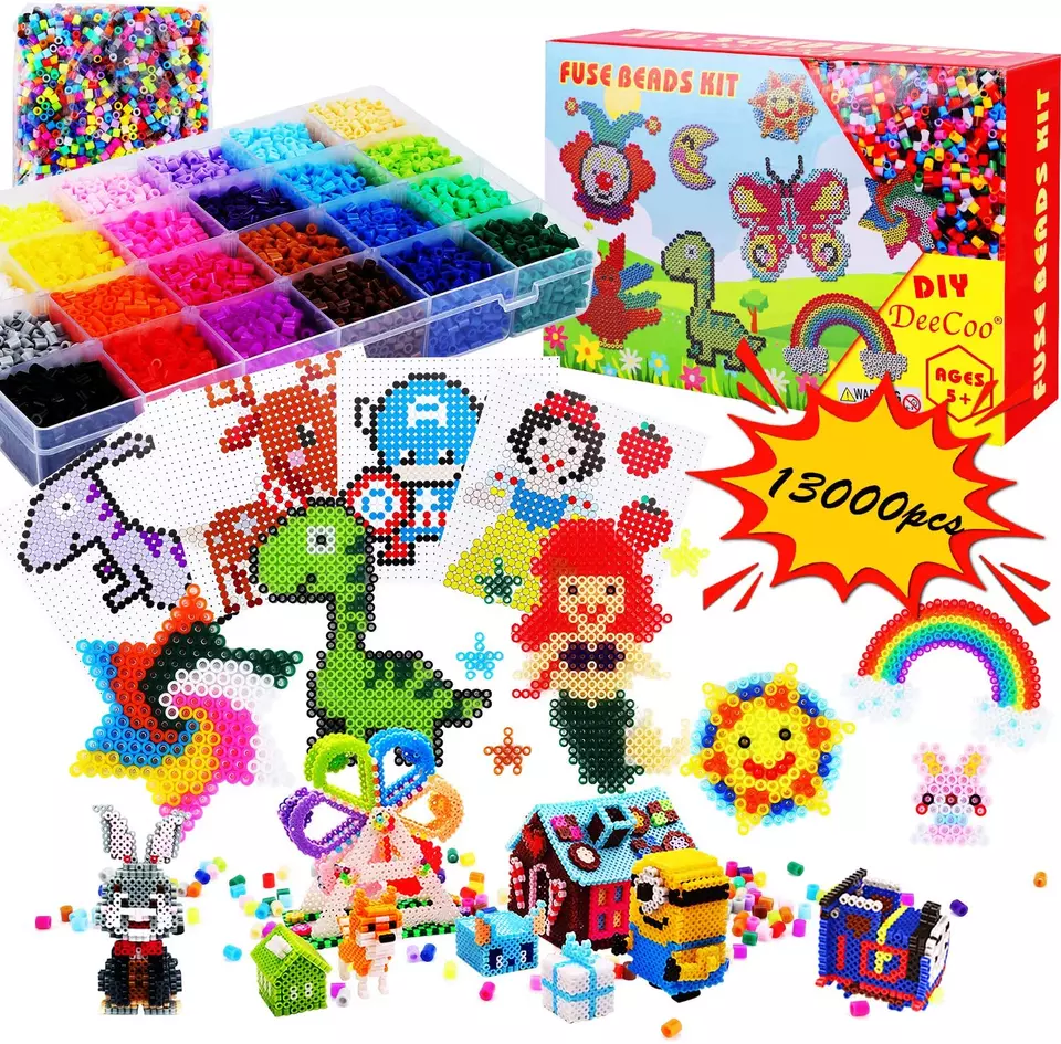 13000pcs hama beads 24 Colors Perler  Beads set of 2.5mm 5mm ironing Beads kit for kids DIY crafted toys