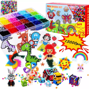 13000pcs hama beads 24 Colors Perler  Beads set of 2.5mm 5mm ironing Beads kit for kids DIY crafted toys