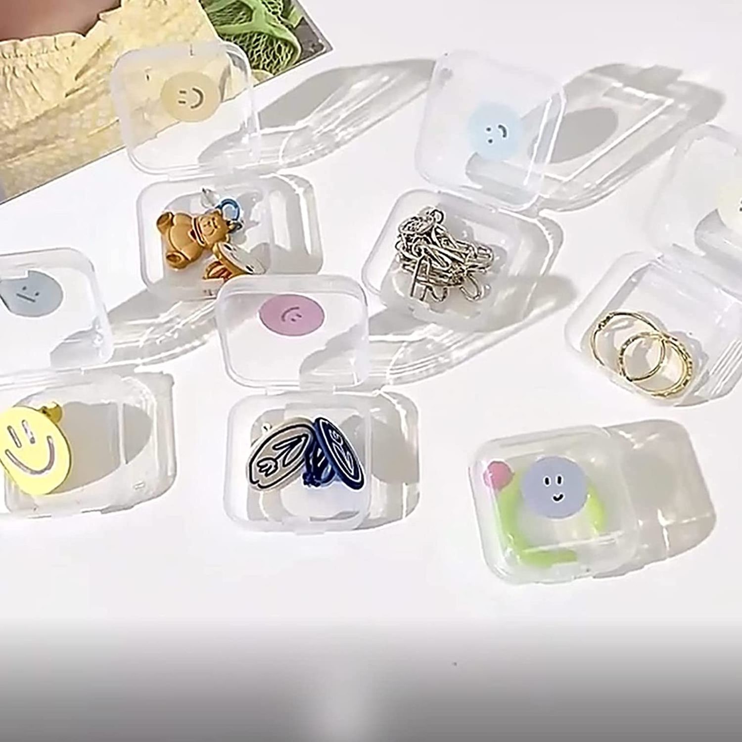 Small jewelry ring packing for customized clear cheap price pp box for business gift with logo printing