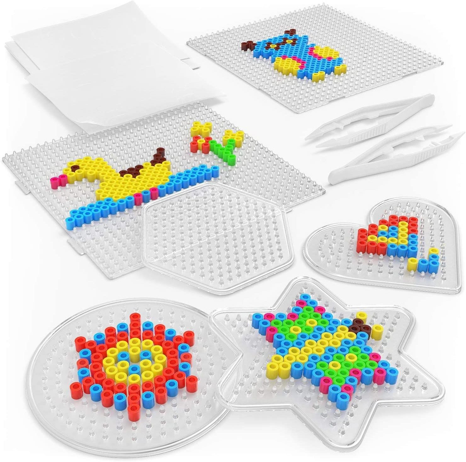 Perler Bead Kit 2.5mm & 5mm Ironing Beads Crafted Toys Custom Logo Educational DIY Plastic for Kids Hama Beads 24-color Unisex