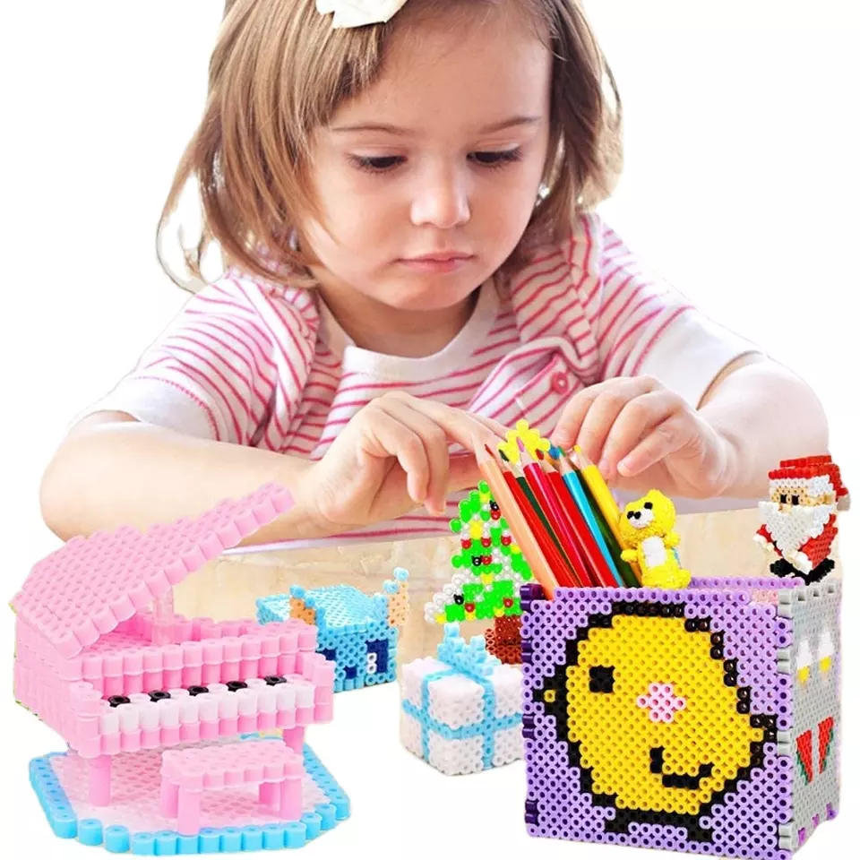 13000pcs hama beads 24 Colors Perler  Beads set of 2.5mm 5mm ironing Beads kit for kids DIY crafted toys