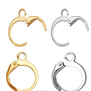 Stainless Steel Hypoallergenic Gold Silver French Earring Hooks Wire Ear Clasps Settings Base for DIY Jewelry Making