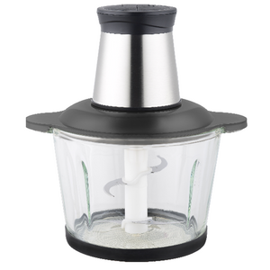 2000ml Glass Bowl Electric Stainless Steel Food Processor Vegetable Mixer Chopper