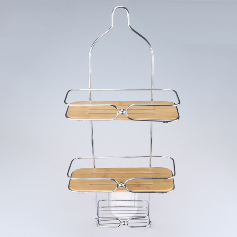 Hanging Showers Head Shampoo Organizer No Drilling Bath Storage Bathroom Basket Shower Shelf Caddy