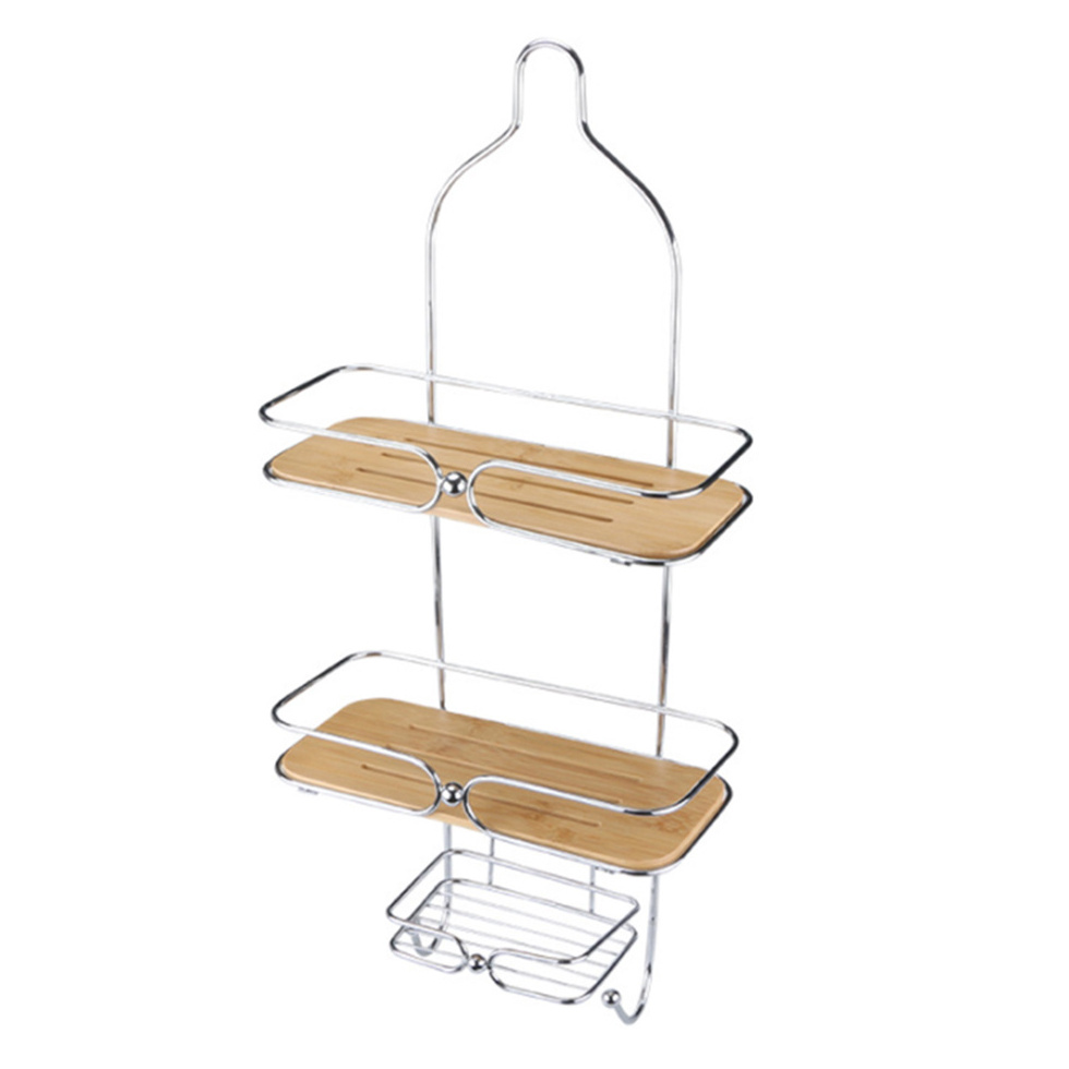 Hanging Showers Head Shampoo Organizer No Drilling Bath Storage Bathroom Basket Shower Shelf Caddy