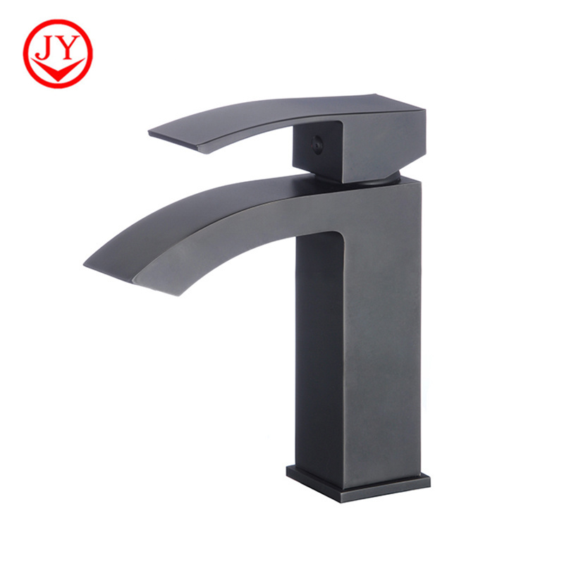 Single handle taps one hole waterfall mixer stainless steel sink tap bathroom face wash basin faucet