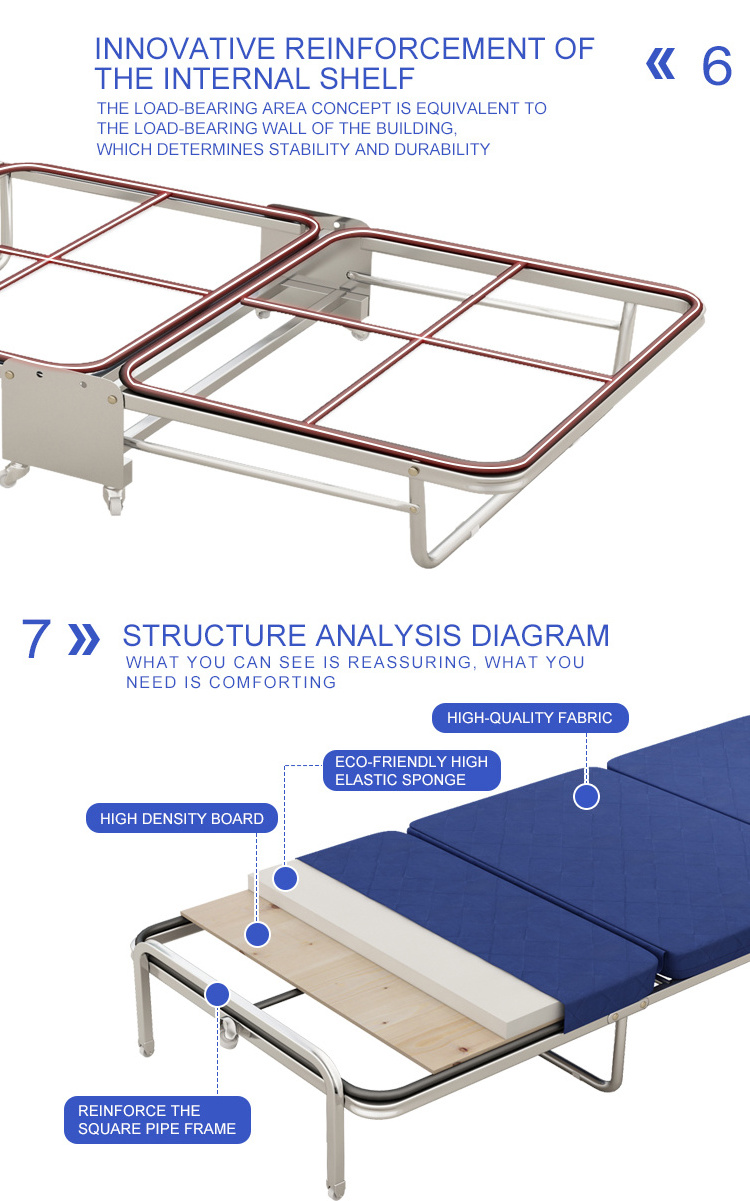 Chinese manufacturers of Home Furniture General Use and Home Bed Specific Use folding sofa bed With Headboard