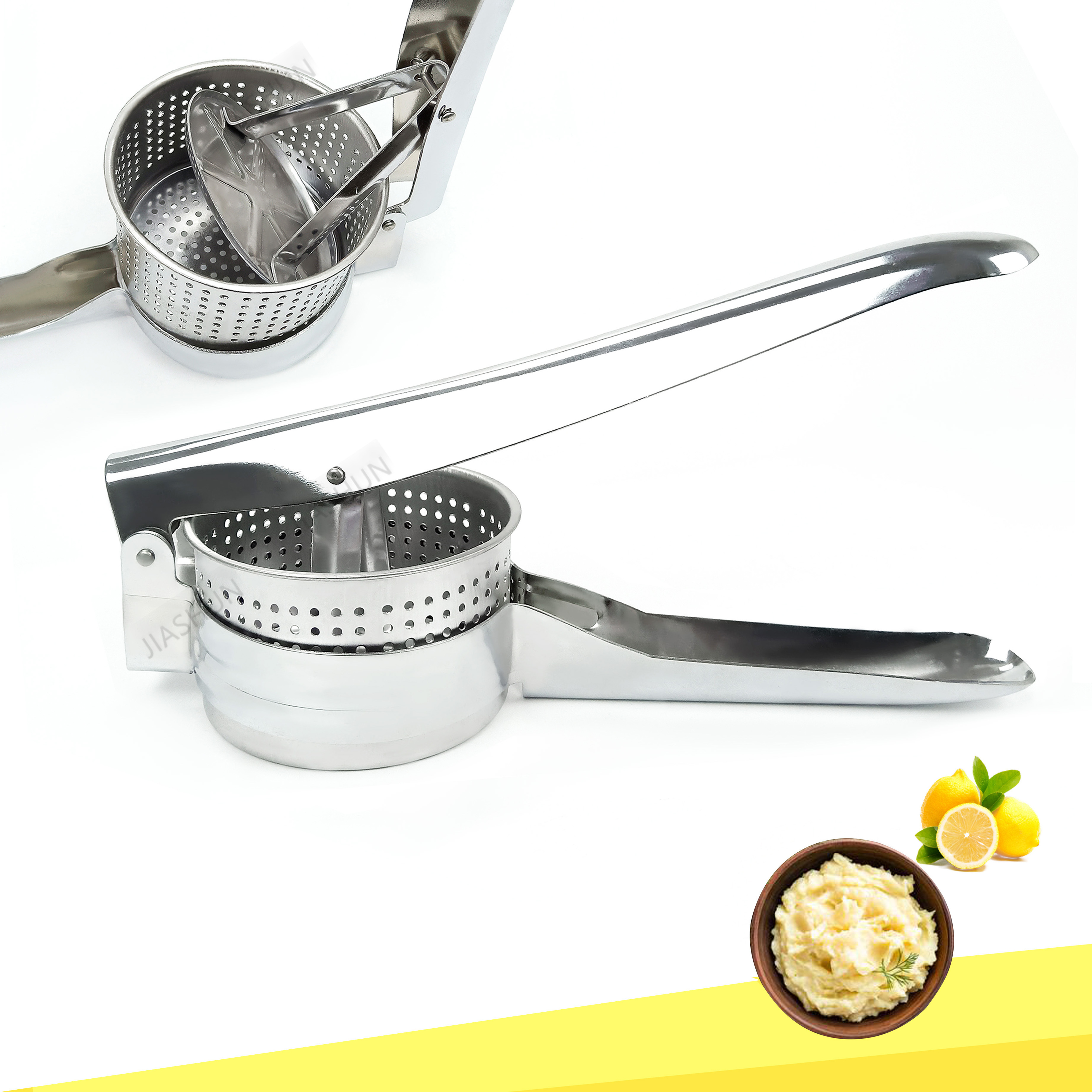 Kitchen Accessories Multi Function Potato Masher Handheld Juice Lemon Squeezer Manual Garlic Press