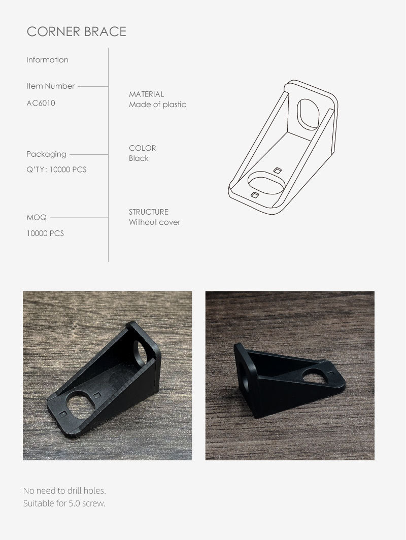 Wholesales Connecting Accessories Brackets 90 Degree Plastic Corner Bracket L Shape Connector