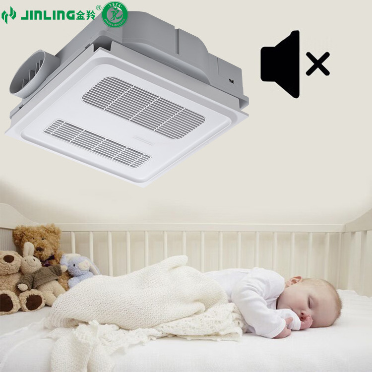 Jinling Bathroom Ventilation Fan with Heating or Cooling Bathroom Heater Foldable White Commercial Ceiling Fans Electric Metal