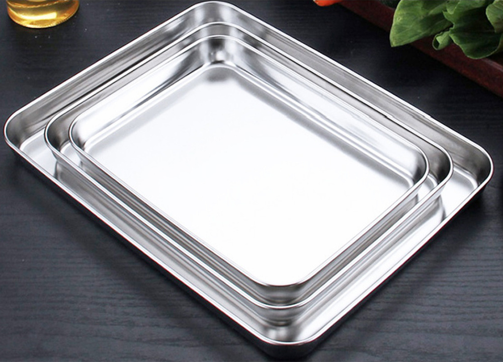 High Quality Stainless Steel Sheet Pan/Food Tray/Baking Pan Bakery Oven Use Cookie And Baking Sheets