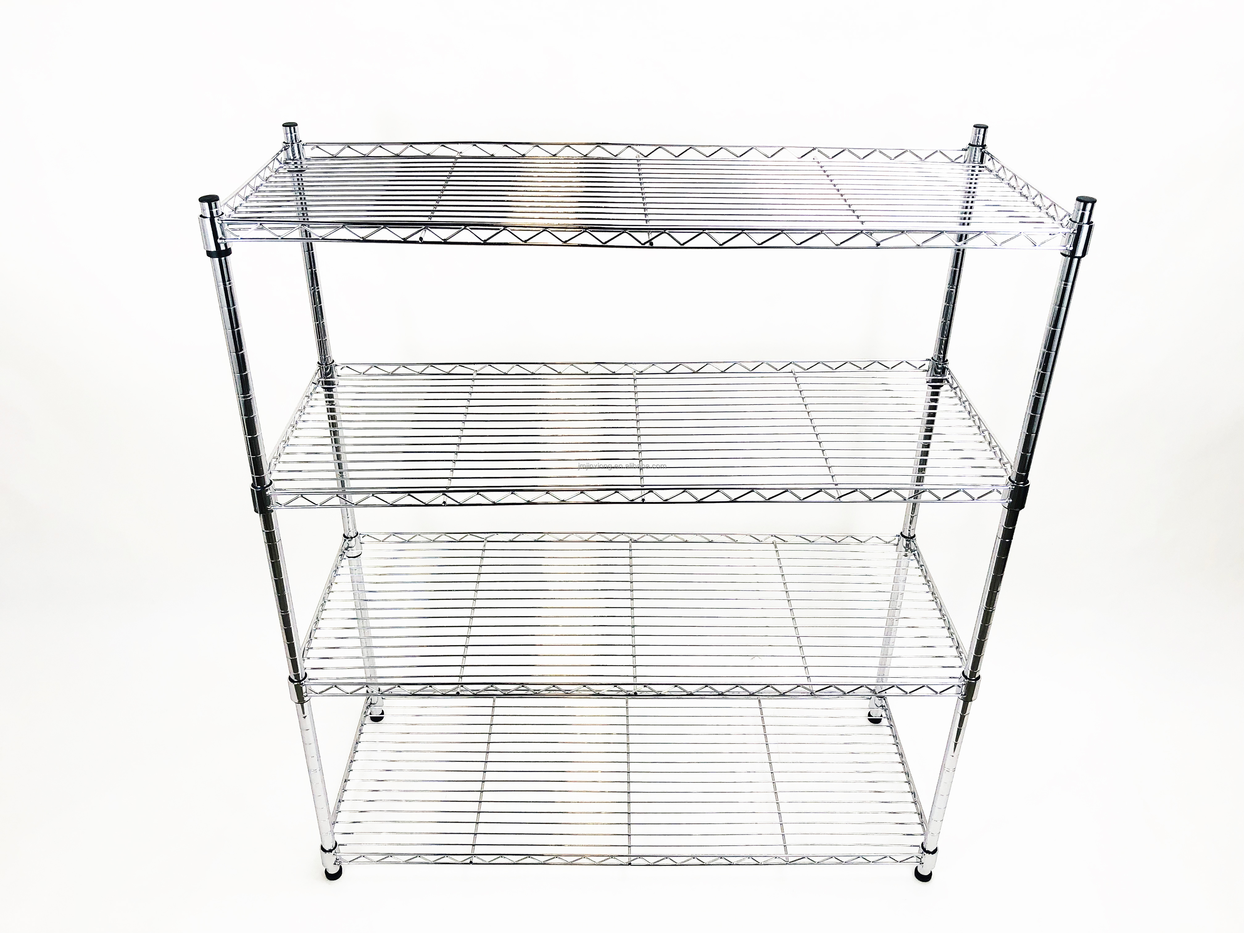 800lbs Loading Weight Per Steel Shelf 4 Tiers NSF Metro Office Industrial Storage Racking Chrome Painting Wire Metal Shelving